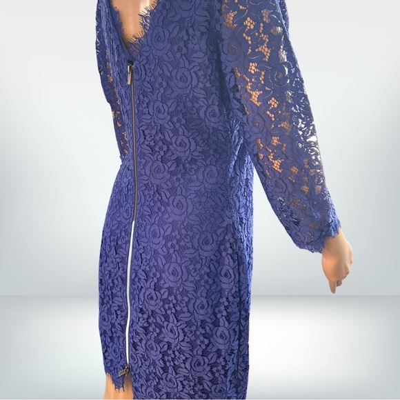Diane Von Furstenberg Royal Blue Lace Mini Dress 6 - Picture 5 of 10